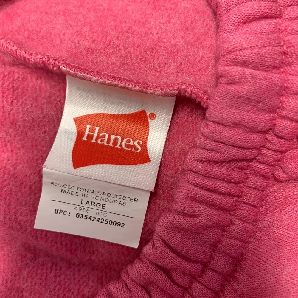 Hanes Pink Sweatpants Sz Large - Picture 4 of 5